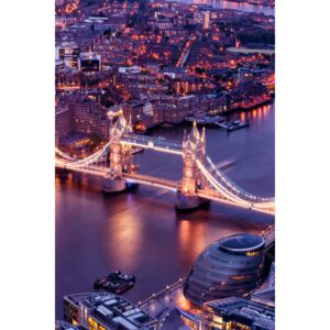 Fotografii artistice View of City of London with the Tower Bridge at Night, Philippe Hugonnard
