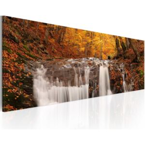 Tablou - Podzim a vodopád 120x40 cm