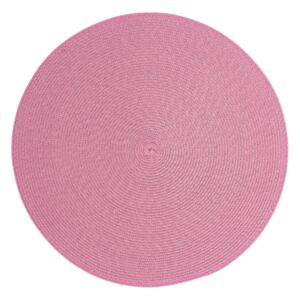 Suport rotund pentru farfurie Zic Zac Round Chambray, ø 38 cm, roz