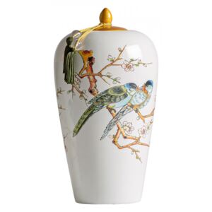 Recipient cu capac multicolor din ceramica 19x36 cm Azzad Vical Home