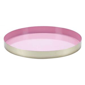 Tava rotunda roz din metal 30 cm Alissia Bahne