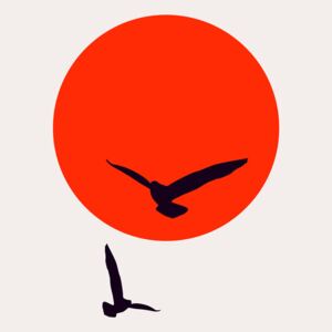Ilustrare Birds In The Sky, Kubistika