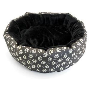 Culcus moale cu perna, pentru caine/pisica, negru, 50 cm