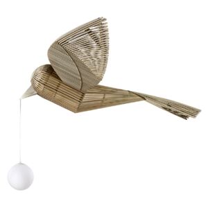 Big Bird - Lustră orizontală din lemn în formă de pasăre