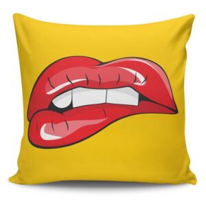 Pernă Red Lips, 45 x 45 cm, cu umplutură