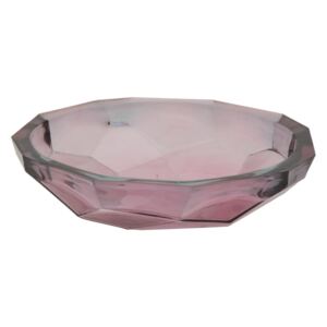 Bol din sticlă reciclată Mauro Ferretti Stone, ø 34 cm, roz
