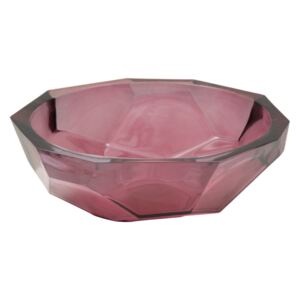 Bol din sticlă reciclată Mauro Ferretti Stone, ø 25 cm, roz