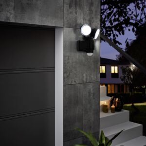 EGLO Lampă perete cu senzor LED exterior "Casabas" 2x3,75 W, negru 98189
