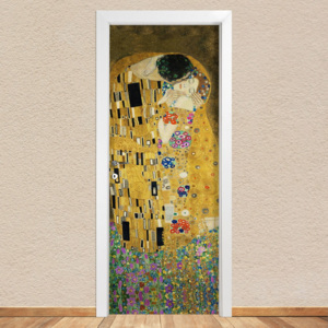 Autocolant pentru ușă LineArtistica Bacio Klimt, 80 x 215 cm