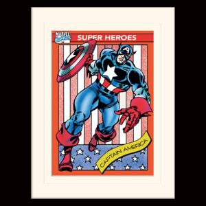 Marvel Comics - Captain America Trading Card Afiș înrămat