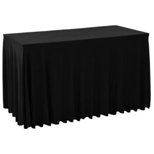 Huse elastice de masă, negru, 183x76x74 cm