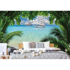 Fototapet - Tropical Beach Paradise Island Vliesová tapeta - 254x184 cm