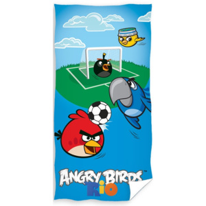 Prosop plajă Angry Birds Fotbal, 70 x 140 cm