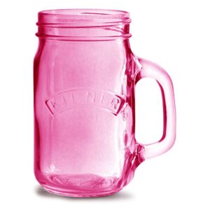 Borcan cu mâner Kilner 350 ml, roz