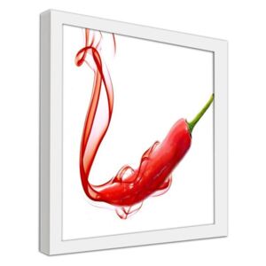 CARO Imagine în cadru - Abstract Chili Pepper 20x20 cm Alb