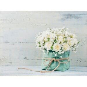 Tablou pe pânză - White roses, 30x40 cm
