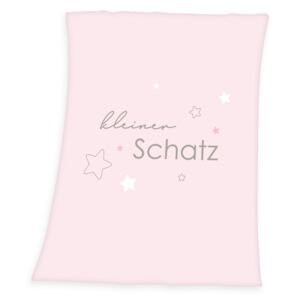 Pătură Kleiner Schatz, roz, 75 x 100 cm
