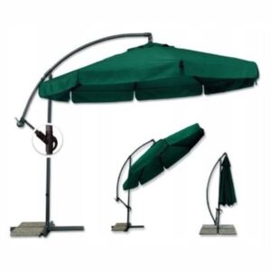 Umbrelă pliabilă verde pentru grădină 350cm