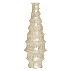 Vaza decorativa bej din bambus 50 cm Gilde Ixia