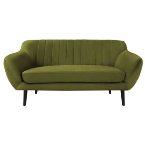 Canapea cu 2 locuri și picioare negre Mazzini Sofas Toscane, verde
