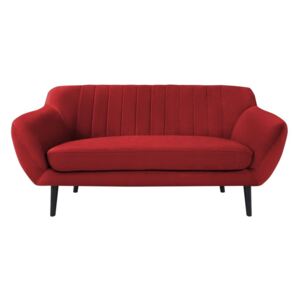 Canapea cu 2 locuri și picioare negre Mazzini Sofas Toscane, roșu