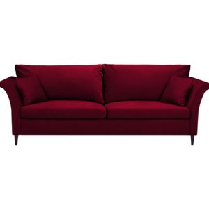 Canapea extensibilă cu 3 locuri și spațiu pentru depozitare Mazzini Sofas Pivoine, roșu