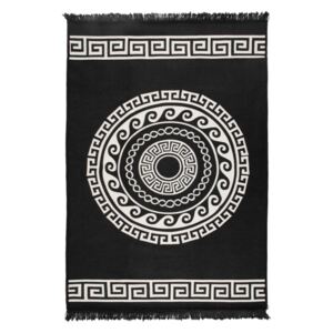 Covor reversibil Mandala, 120 x 180 cm, bej-negru