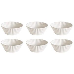 Set 6 forme albe din portelan pentru briose Estetico Cupcake Seletti