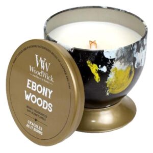 Lumânare parfumată WoodWick Lemn de abanos, durată de ardere 60 ore