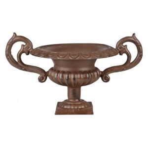 Vas decorativ de gradina, din fonta, French Urn Maro Antichizat, L43xl27,8xH25 cm