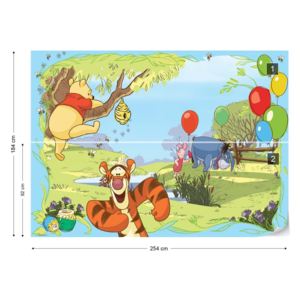 Fototapet - Disney Winnie the Pooh Vliesová tapeta - 254x184 cm