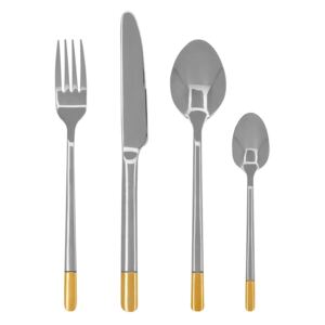 Set 16 tacâmuri din oțel inoxidabil Premier Housewares Avie, argintiu - auriu