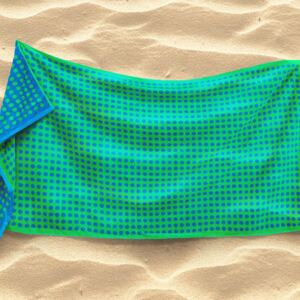 Goldea prosop de plajă buline - verde 90x180 cm 90 x 180 cm