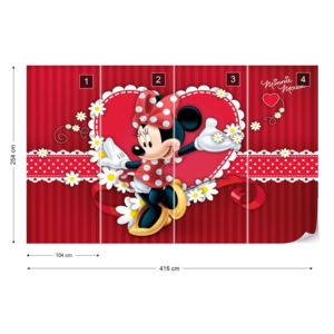 Fototapet - Disney Minnie Mouse Vliesová tapeta - 416x254 cm
