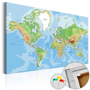 Tablou din plută - World Geography 120x80 cm