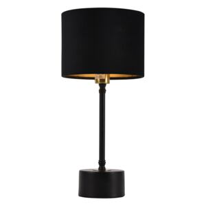 [lux.pro]® Lampa de masa Deventer, 39 cm, 1 x E14, max. 40W, metal/textil, negru/aramiu/negru