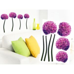 Autocolante decorative pe perete floare violet de usturoi