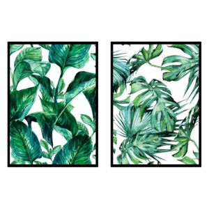 Set 2 tablouri tropical leaves