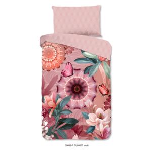 Lenjerie de pat din flanelă HIP Tlingit, 140 x 200 cm, roz