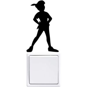 GLIX Peter Pan - autocolant de perete Negru 9 x 12 cm