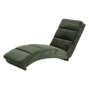 Fotoliu de relaxare fix tapitat cu stofa si picioare metalice Slinky Velvet Verde / Negru, l60XA170xH82 cm
