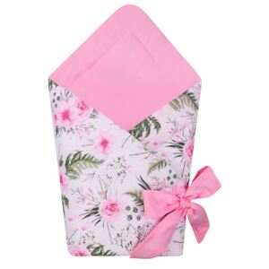 Port bebe textil transformabil in salteluta de joaca, Pink Flowers