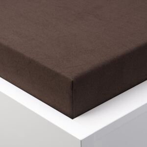 Cearşaf cu elastic frotir EXCLUSIVE de culoarea ciocolatei