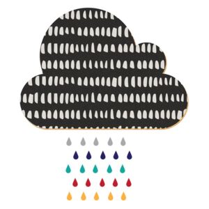 Avizier autoadeziv Dekornik Black Cloud With Colorful Drops