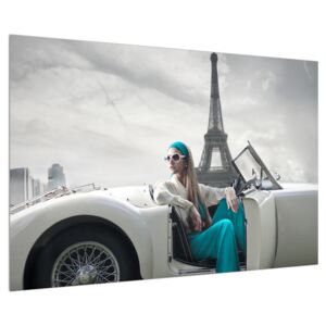 Tablou cu femeie și turnul Eiffel (K012465K9060)