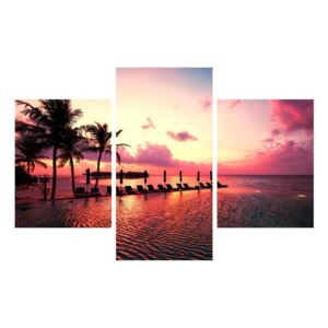 Tablou cu plajă și palmieri și soare (K014162K90603PCS)