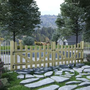 Porți de grădină, 2 buc., 150 x 100 cm, lemn de pin tratat
