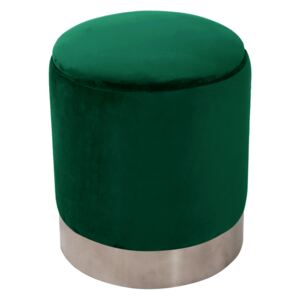 Taburet Daron, 40x45 cm, catifea/metal, verde