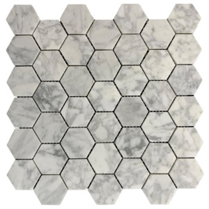 Mozaic Marmura Bianco Carrara Hexagon Small Mata
