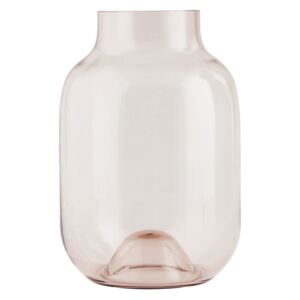 Vaza din Sticla Transparenta Roz (L) SHAPED - Sticla Roz diametru(21cm) x inaltime(32.5cm)